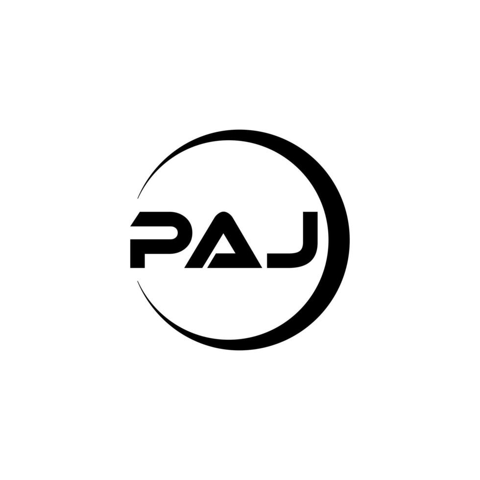 PAJ Letter Logo Design, Inspiration for a Unique Identity. Modern Elegance and Creative Design. Watermark Your Success with the Striking this Logo. vector