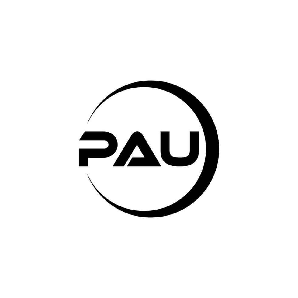 PAU Letter Logo Design, Inspiration for a Unique Identity. Modern Elegance and Creative Design. Watermark Your Success with the Striking this Logo. vector