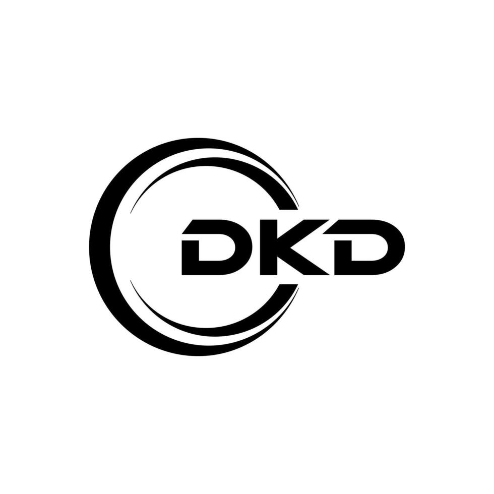 dkd letra logo diseño, inspiración para un único identidad. moderno elegancia y creativo diseño. filigrana tu éxito con el sorprendentes esta logo. vector