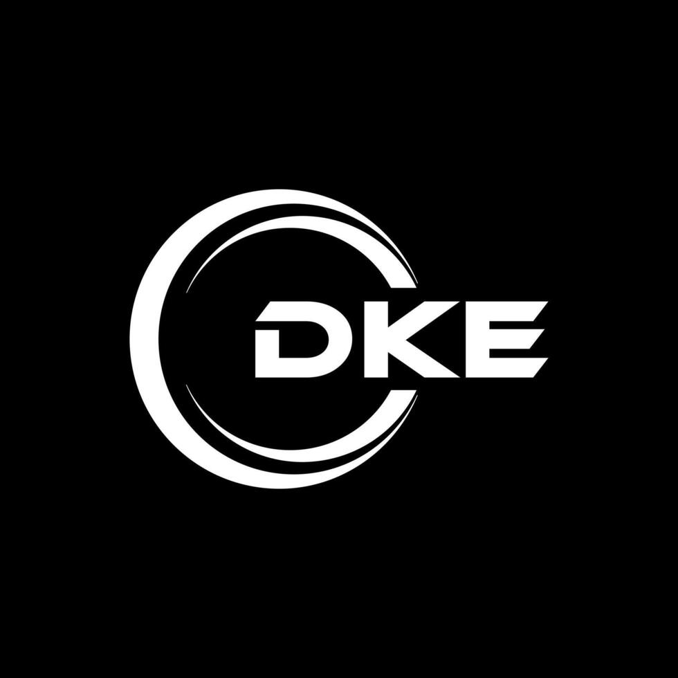 DKE Letter Logo Design, Inspiration for a Unique Identity. Modern Elegance and Creative Design. Watermark Your Success with the Striking this Logo. vector