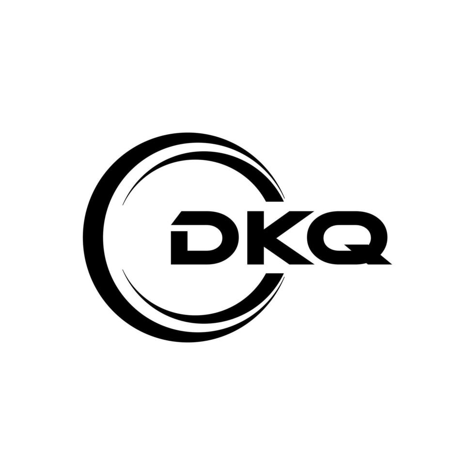 dkq letra logo diseño, inspiración para un único identidad. moderno elegancia y creativo diseño. filigrana tu éxito con el sorprendentes esta logo. vector