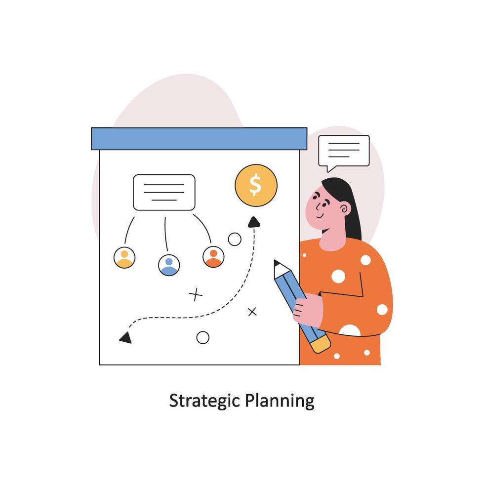 Strategic Planning  Flat Style Design Vector illustration. Stock illustration