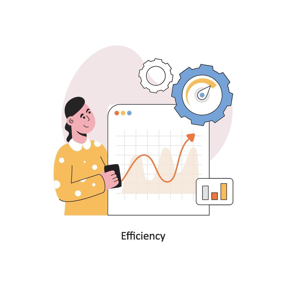 Efficiency Flat Style Design Vector illustration. Stock illustration