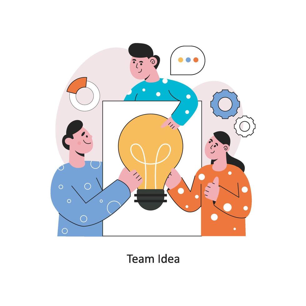 Team Idea Flat Style Design Vector illustration. Stock illustration