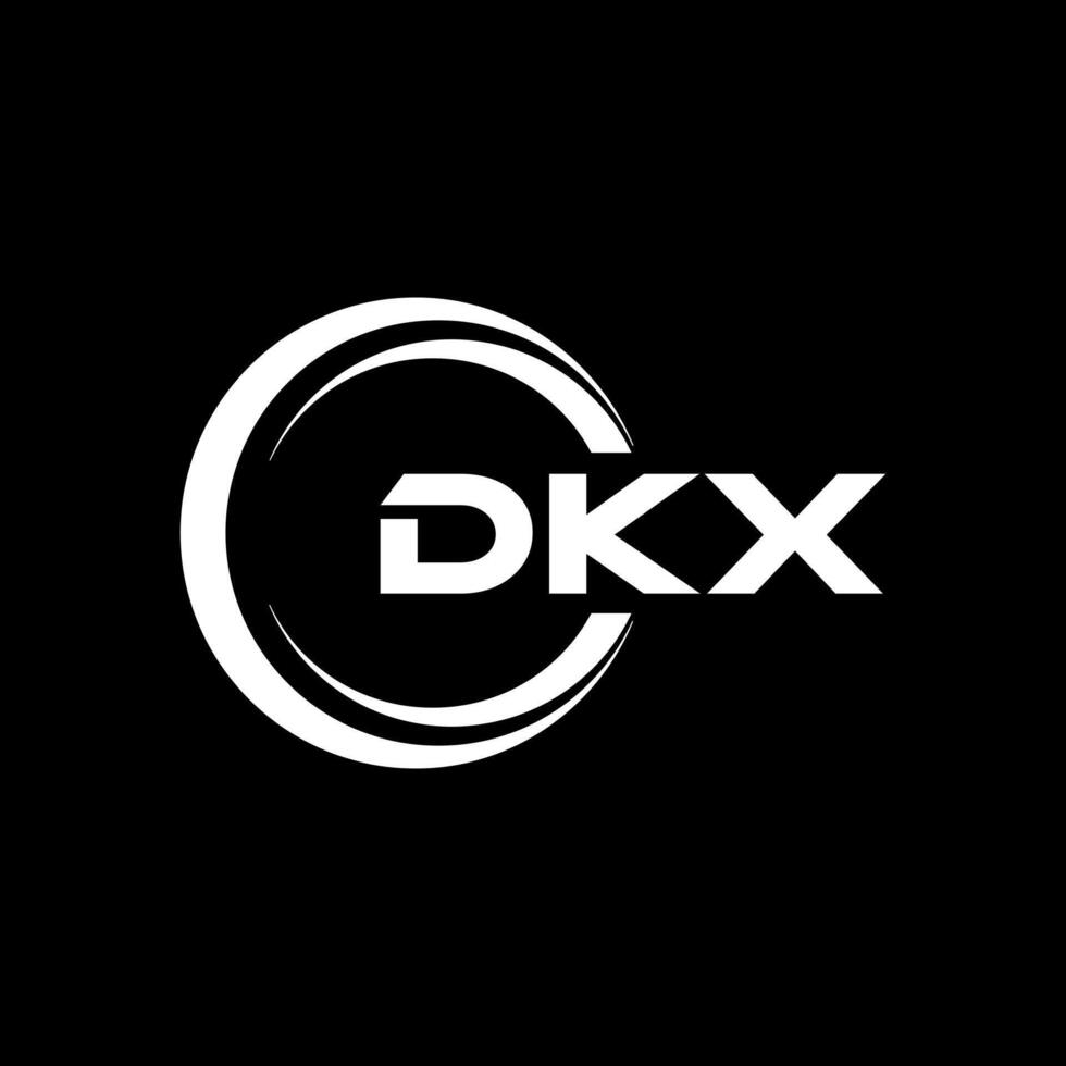 dkx letra logo diseño, inspiración para un único identidad. moderno elegancia y creativo diseño. filigrana tu éxito con el sorprendentes esta logo. vector