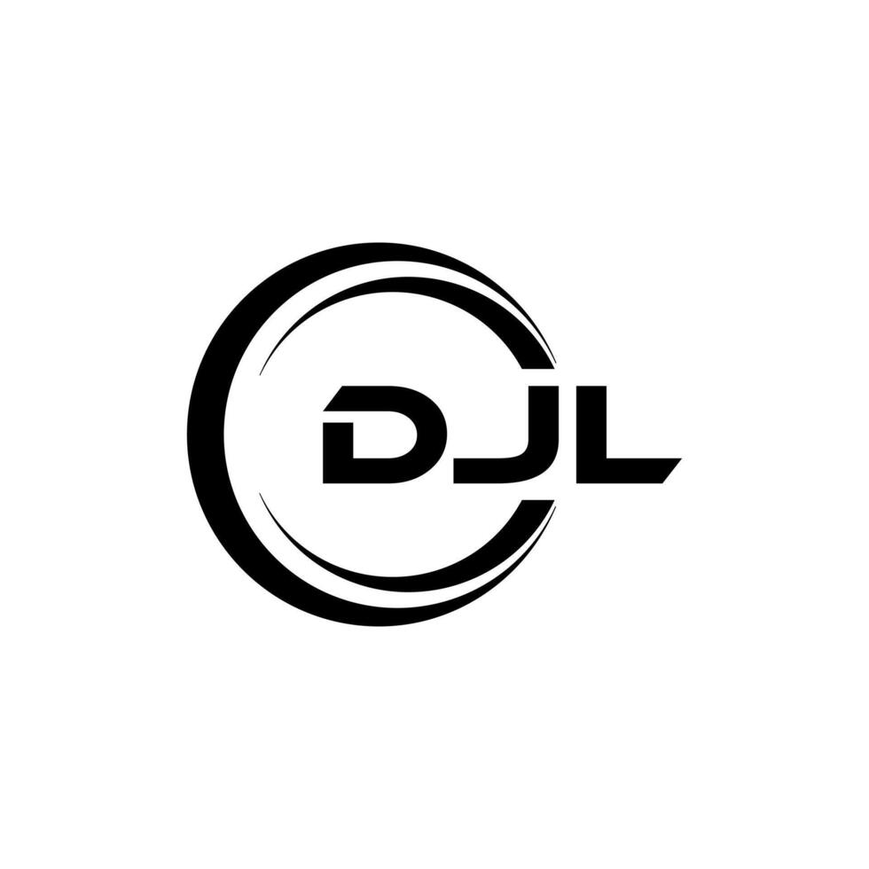 djl letra logo diseño, inspiración para un único identidad. moderno elegancia y creativo diseño. filigrana tu éxito con el sorprendentes esta logo. vector