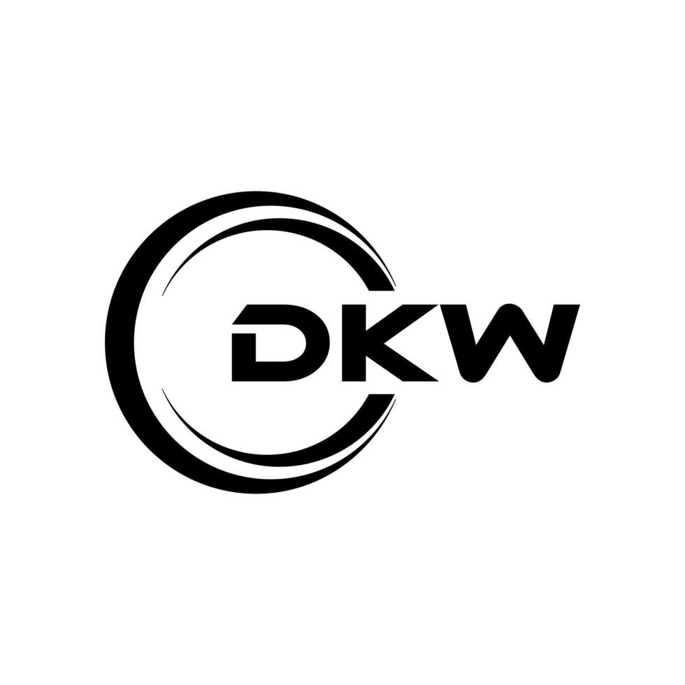 DKW Letter Logo Design, Inspiration for a Unique Identity. Modern Elegance and Creative Design. Watermark Your Success with the Striking this Logo. vector