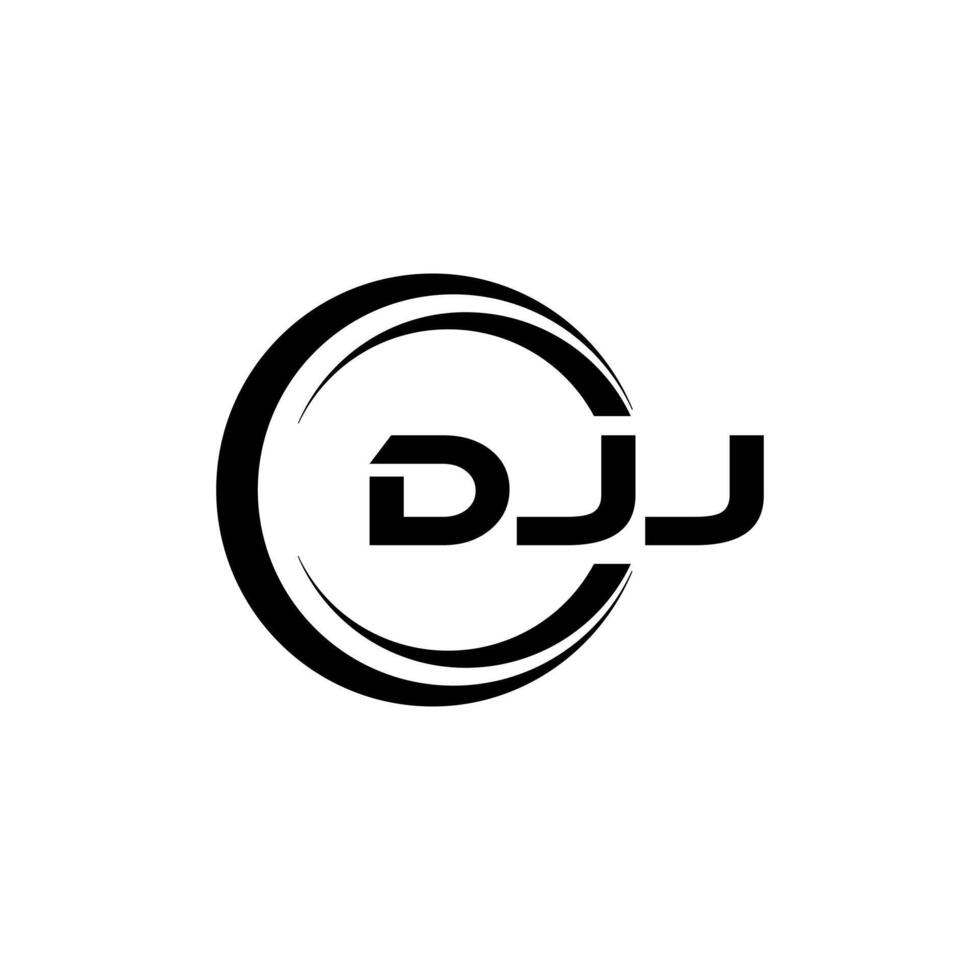 dj letra logo diseño, inspiración para un único identidad. moderno elegancia y creativo diseño. filigrana tu éxito con el sorprendentes esta logo. vector