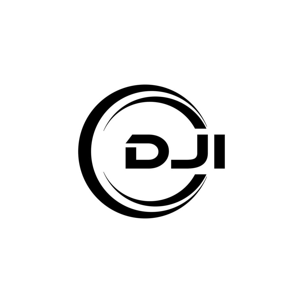 dji letra logo diseño, inspiración para un único identidad. moderno elegancia y creativo diseño. filigrana tu éxito con el sorprendentes esta logo. vector