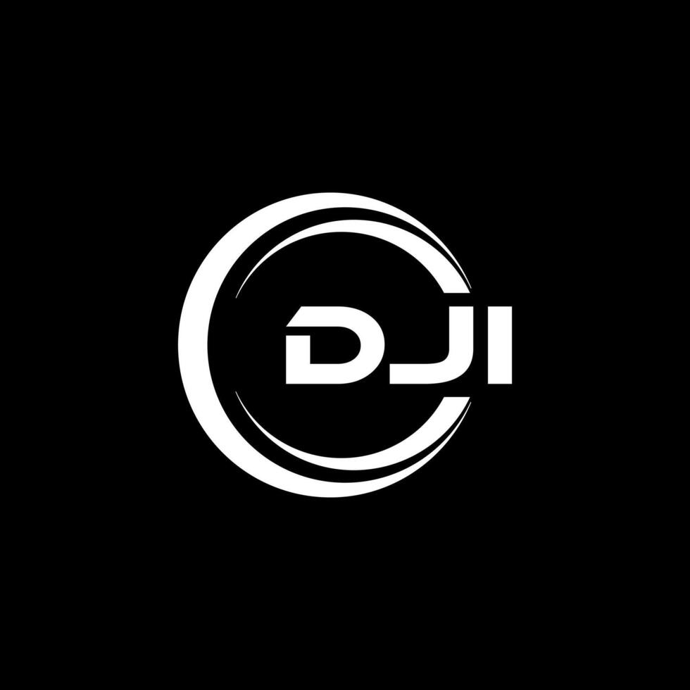 DJI Letter Logo Design, Inspiration for a Unique Identity. Modern Elegance and Creative Design. Watermark Your Success with the Striking this Logo. vector