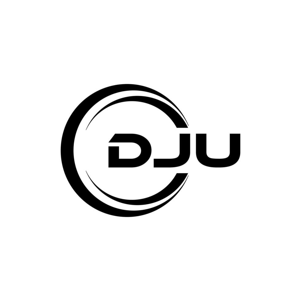 DJU Letter Logo Design, Inspiration for a Unique Identity. Modern Elegance and Creative Design. Watermark Your Success with the Striking this Logo. vector