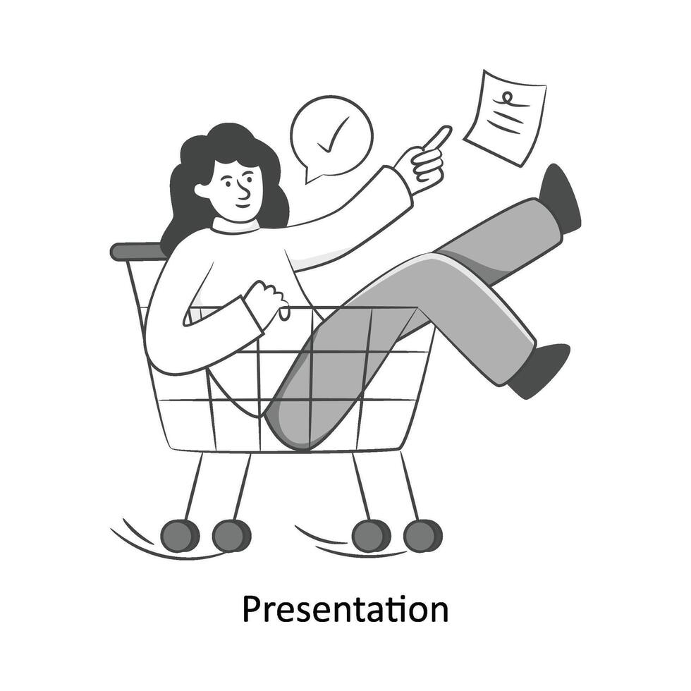 Presentation Flat Style Design Vector illustration. Stock illustration