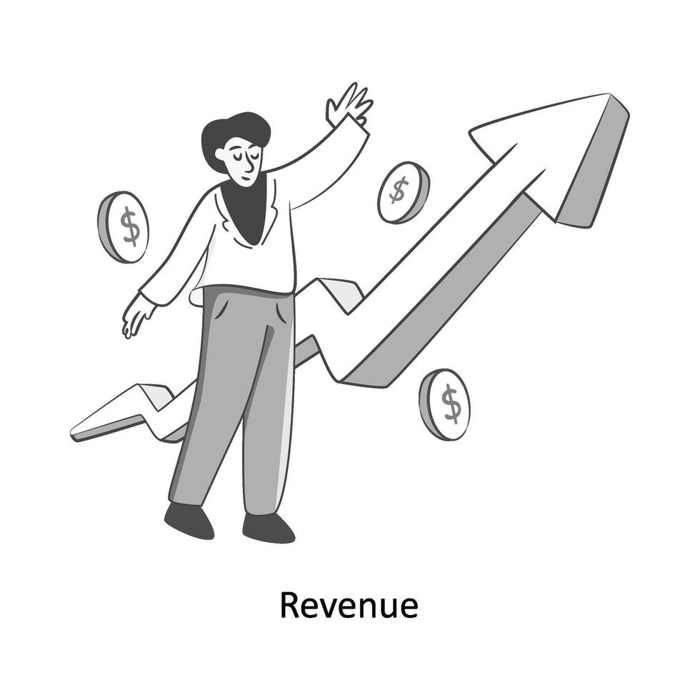 Revenue Flat Style Design Vector illustration. Stock illustration