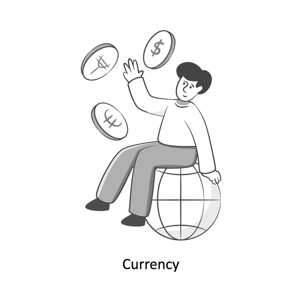 Currency Flat Style Design Vector illustration. Stock illustration