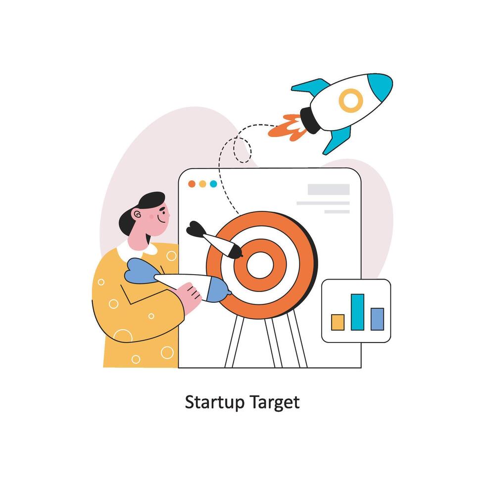 Startup Target Flat Style Design Vector illustration. Stock illustration