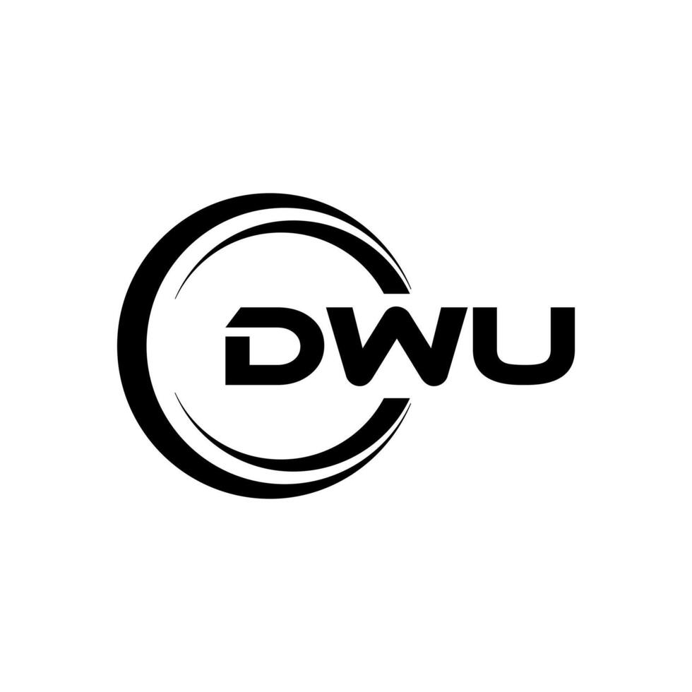 dwu letra logo diseño, inspiración para un único identidad. moderno elegancia y creativo diseño. filigrana tu éxito con el sorprendentes esta logo. vector