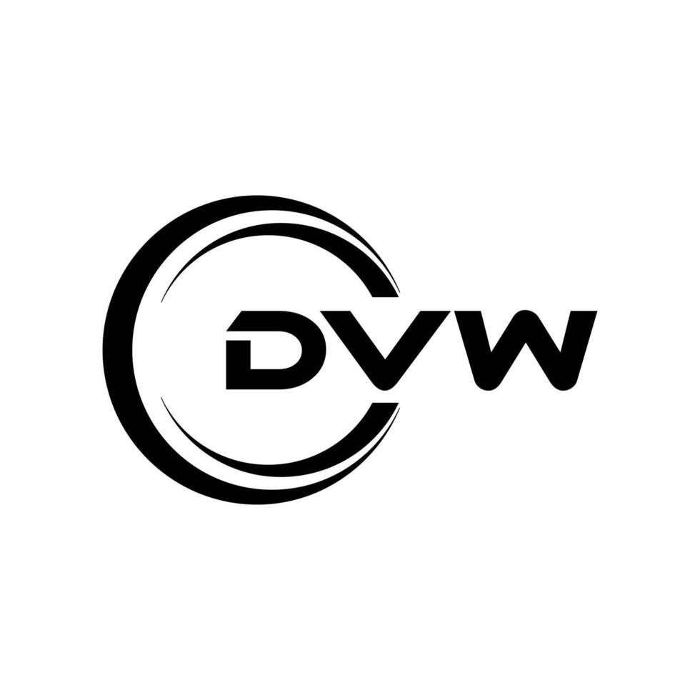 dvw letra logo diseño, inspiración para un único identidad. moderno elegancia y creativo diseño. filigrana tu éxito con el sorprendentes esta logo. vector
