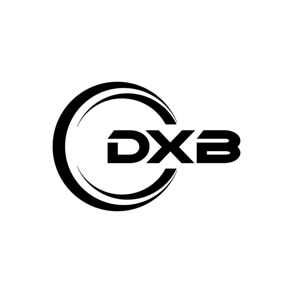 DXB Letter Logo Design, Inspiration for a Unique Identity. Modern Elegance and Creative Design. Watermark Your Success with the Striking this Logo. vector