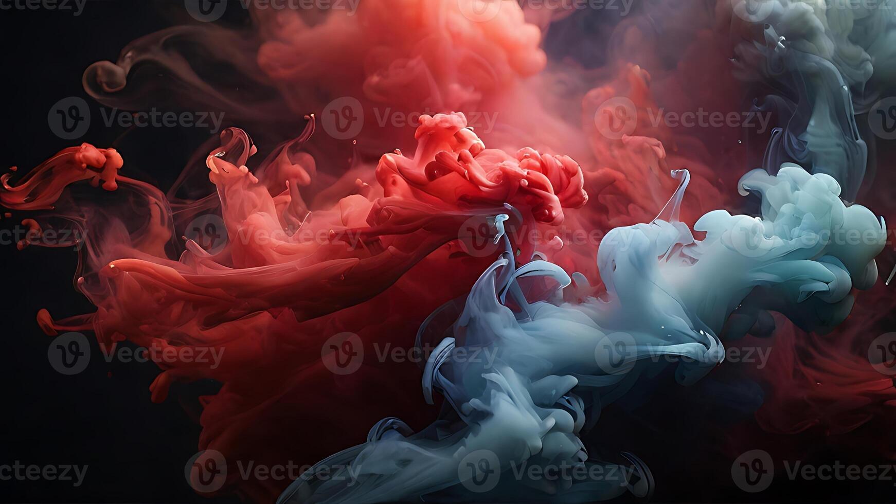 AI generated Red Smoke, fog, Mist and darkness for background design photo