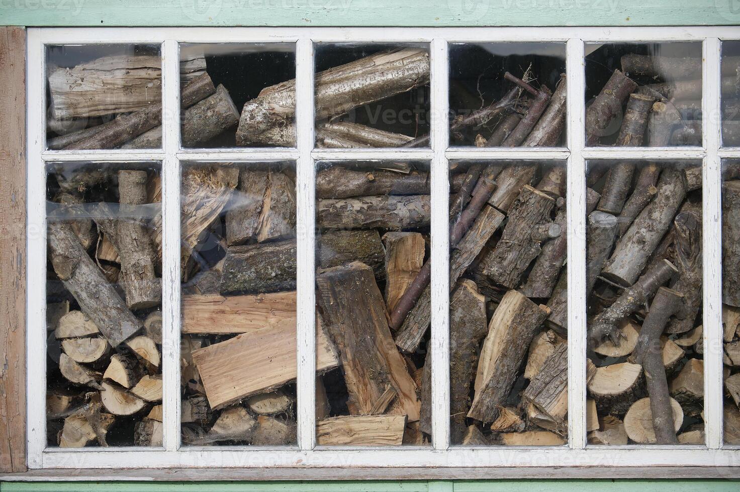 Rustic atmosphere when the cut wood be used for heating photo