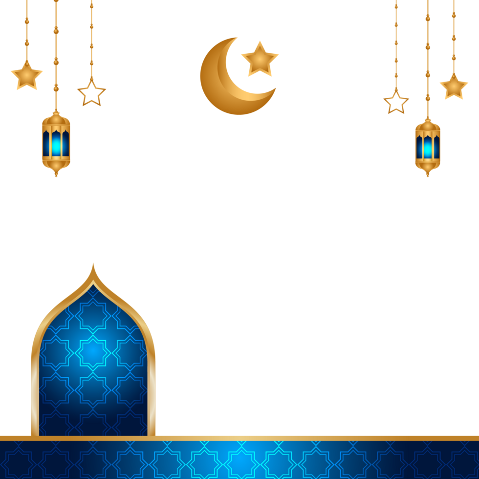 Arabesuqe luxury islamic frame transparent background for islami festival milad un nabi or ramadan kareem png