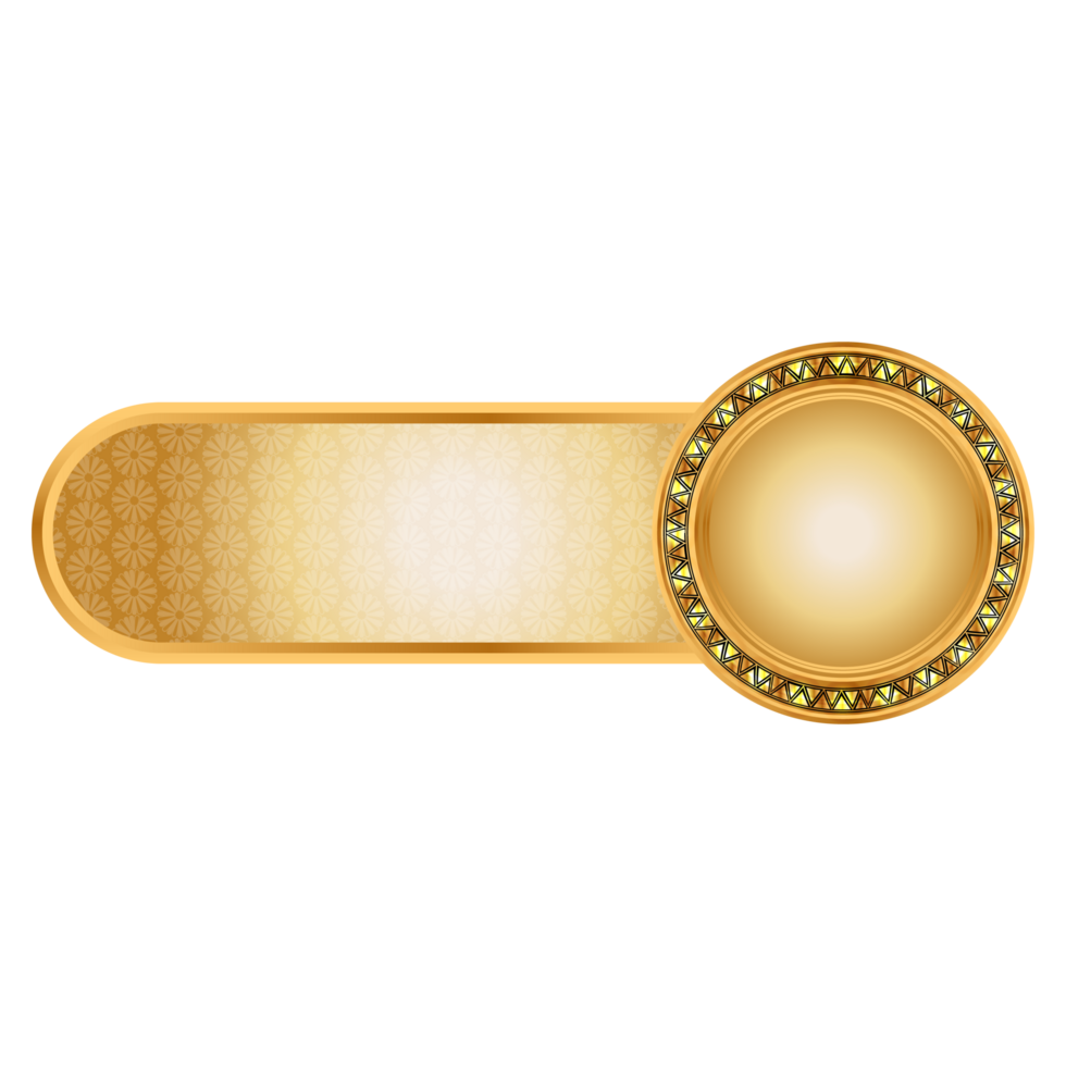 lusso d'oro Arabo islamico testo scatola titolo telaio confine impostato con ornamentale illustrazione png