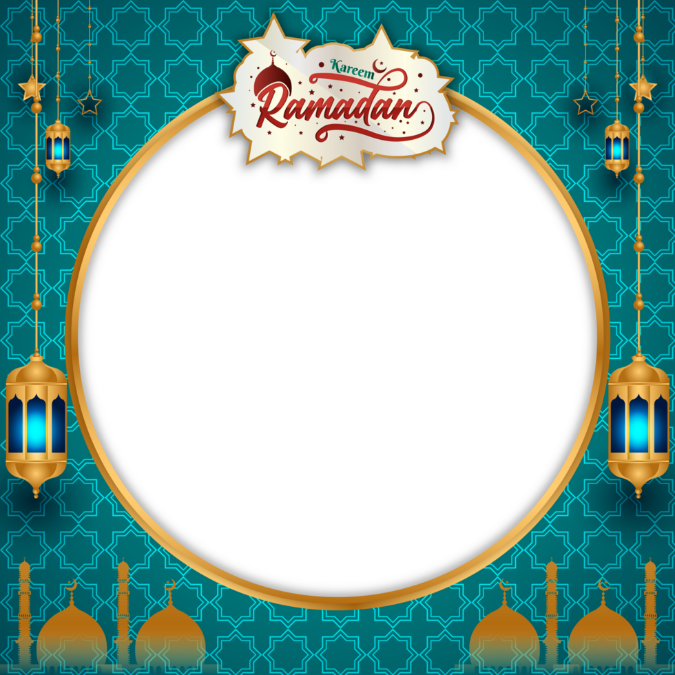 Twibbon ramadan lantern ramadhan kareem islamic festival transparent background for milad un nabi eid al fitr png