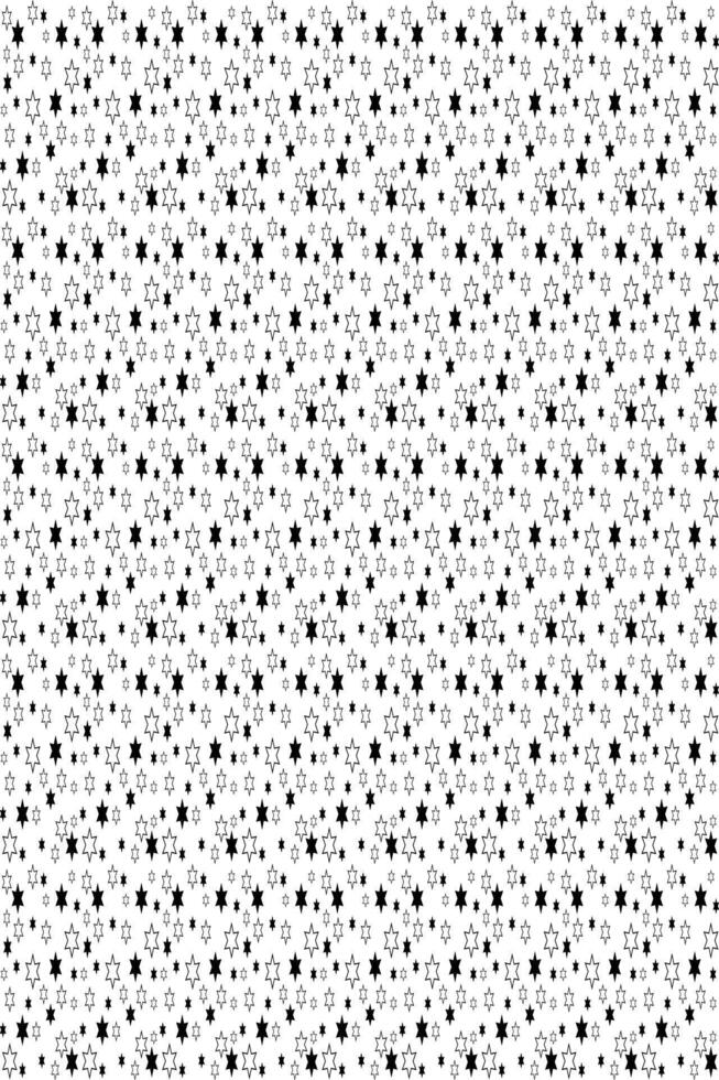 Seamless pattern with black and white stars on white background. Memphis pattern illustration. little stars seamless vector pattern background illustration.