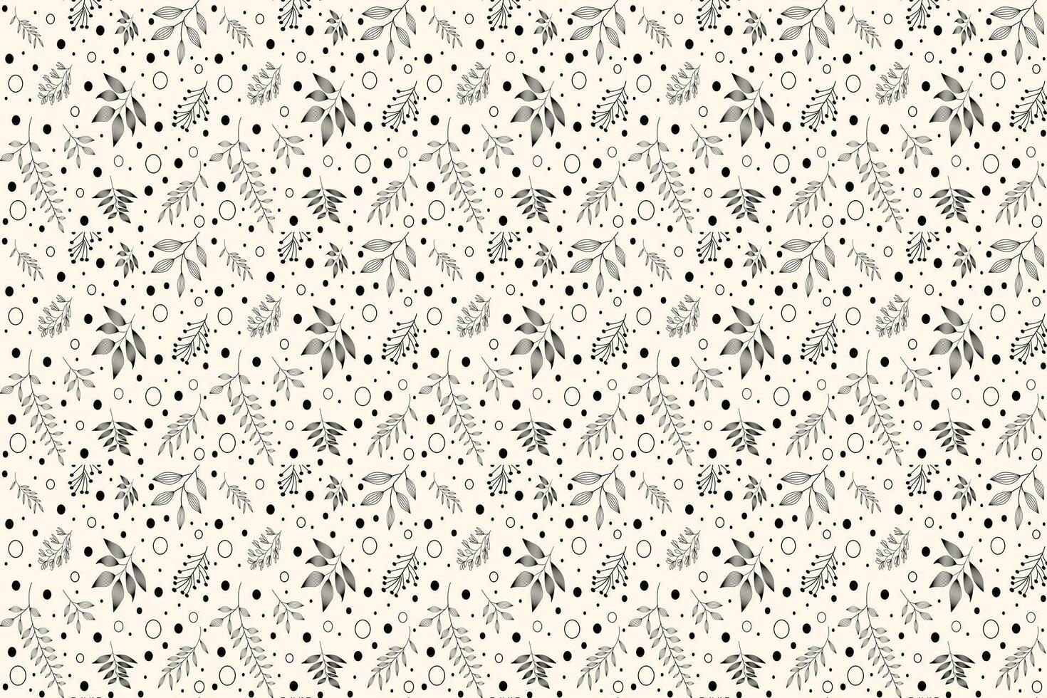 Seamless pattern with flowers and leaves. Floral background. illustration for textile, wallpaper, wrapping paper, cover. Minimalist seamless pattern with flowers and leaves. vector