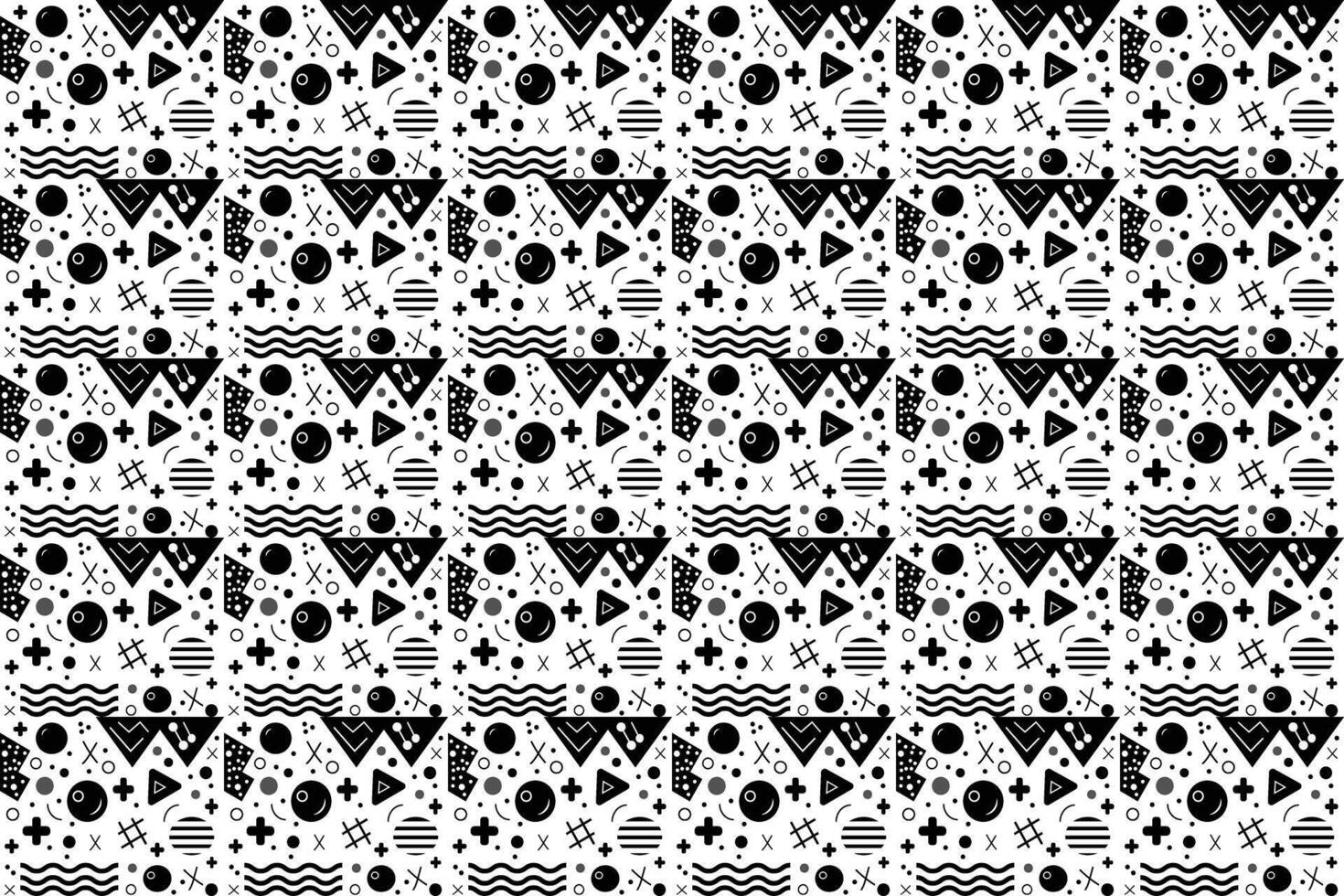 Seamless vector pattern with decorative tribal elements. Print with ethnic, folk, traditional motifs. Black and white geometrical pattern background. Graphic vector illustration.
