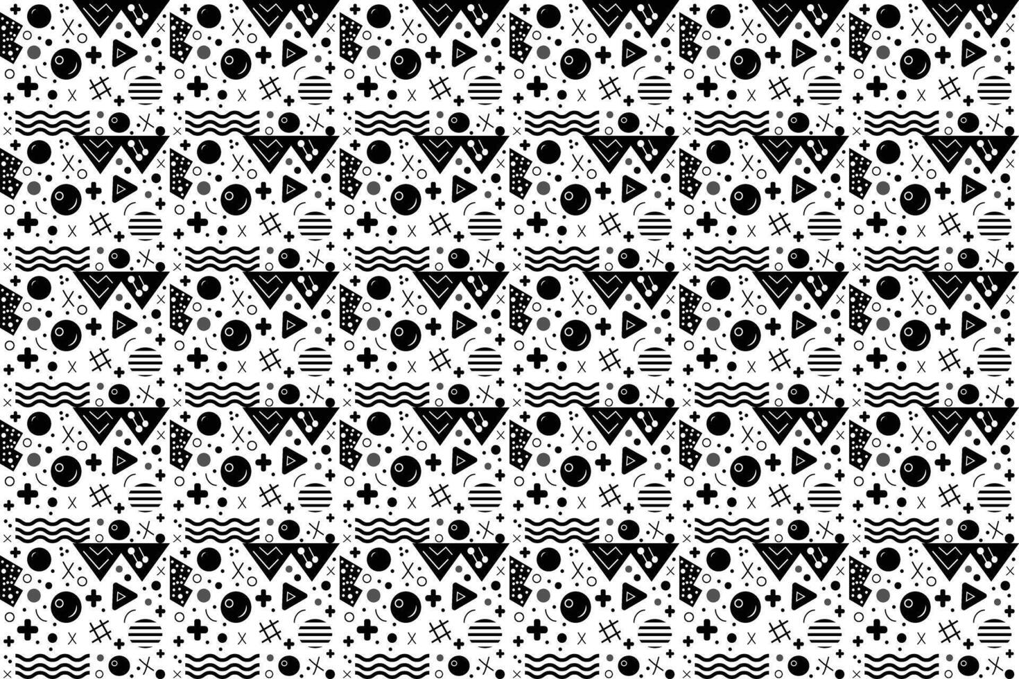 Seamless vector pattern with decorative tribal elements. Print with ethnic, folk, traditional motifs. Black and white geometrical pattern background. Graphic vector illustration.