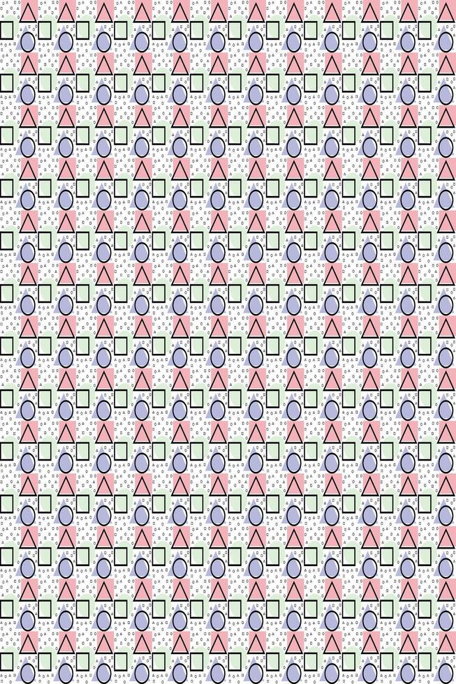 Geometric elements seamless pattern illustration. colorful illustration with geometric shapes. Seamless vector pattern. Background texture in geometric ornamental style.