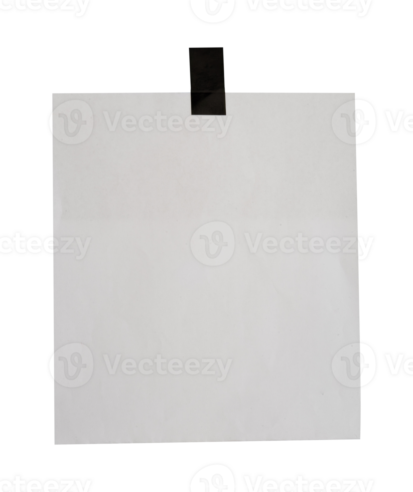 blank note paper with tape isolated png