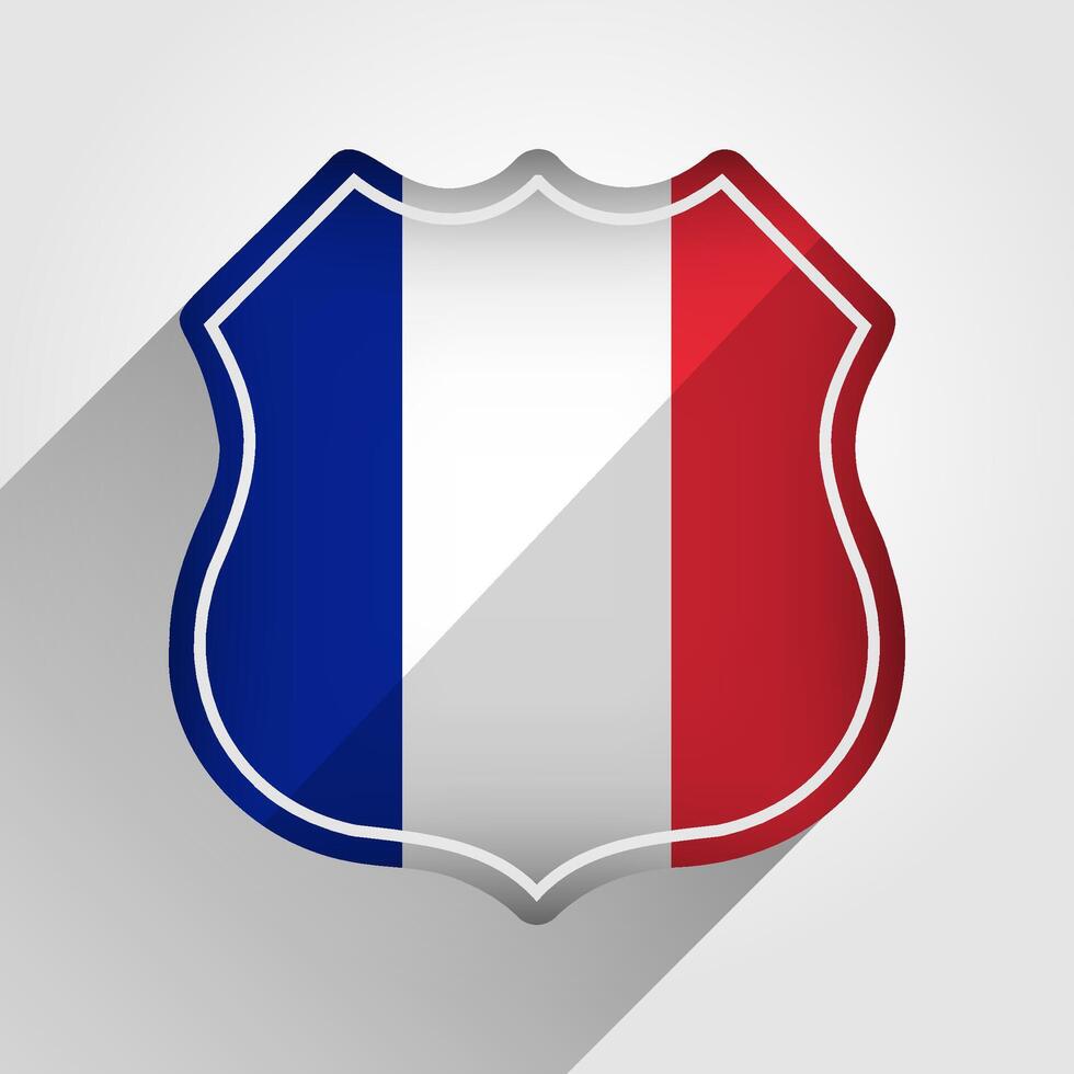Francia bandera la carretera firmar ilustración vector