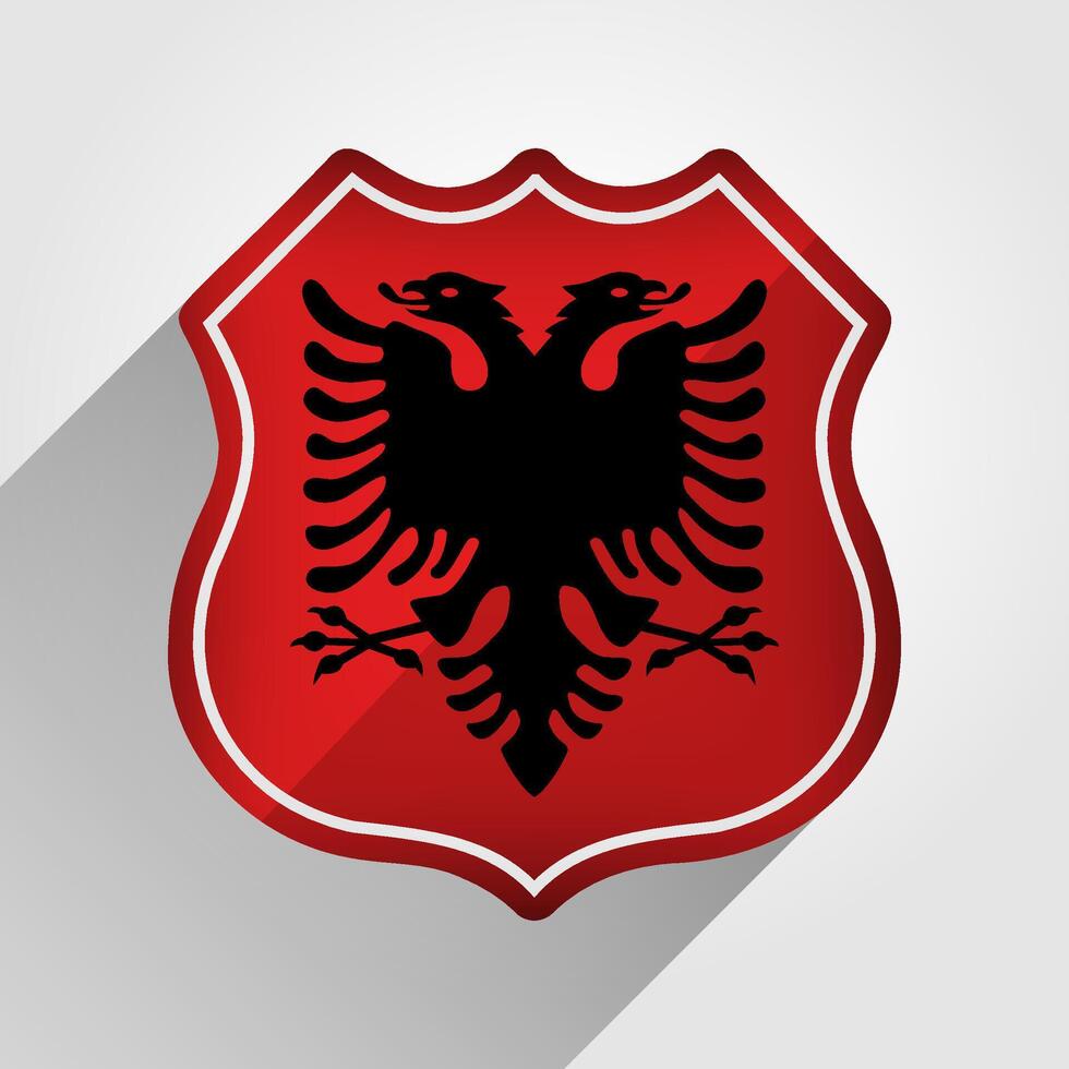 Albania Flag Road Sign Illustration vector