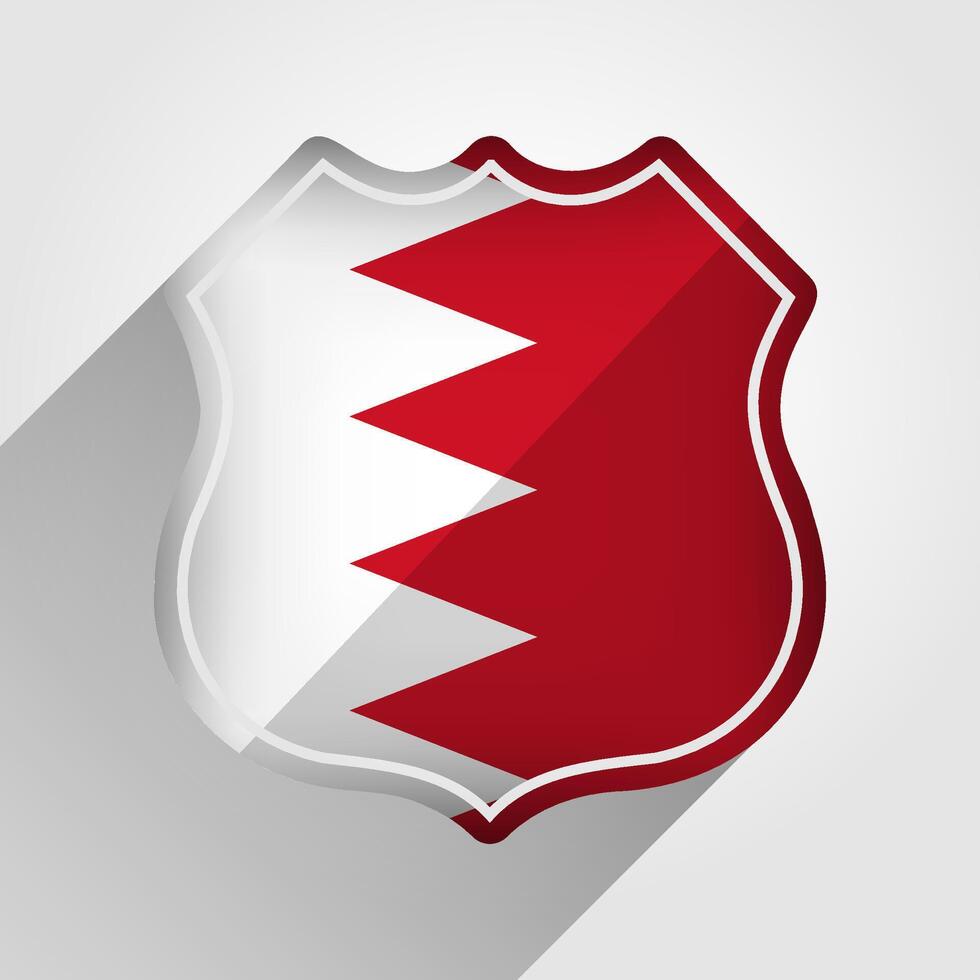 bahrein bandera la carretera firmar ilustración vector