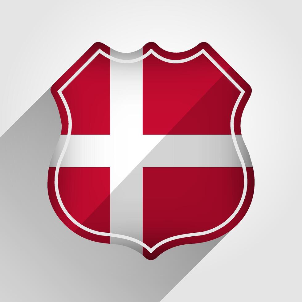 Dinamarca bandera la carretera firmar ilustración vector