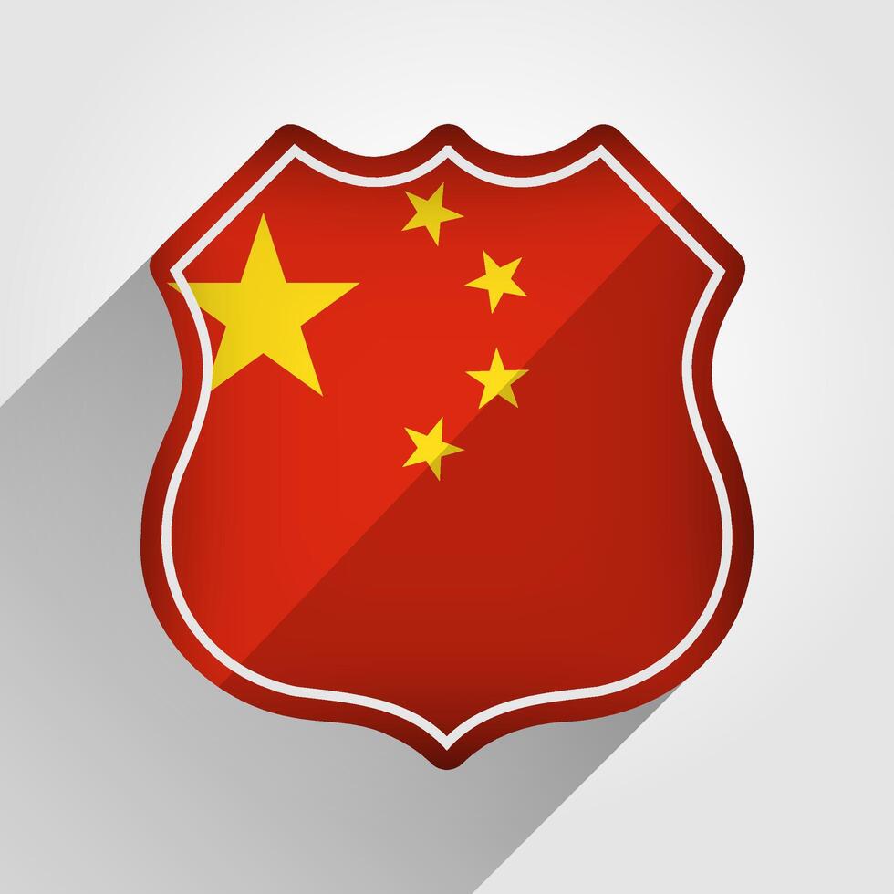 China bandera la carretera firmar ilustración vector