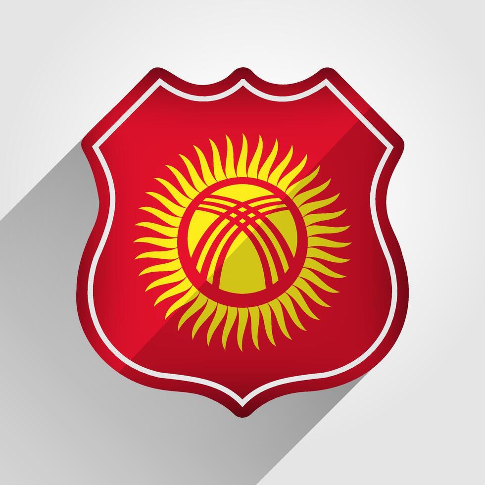 Kyrgyzstan Flag Road Sign Illustration vector