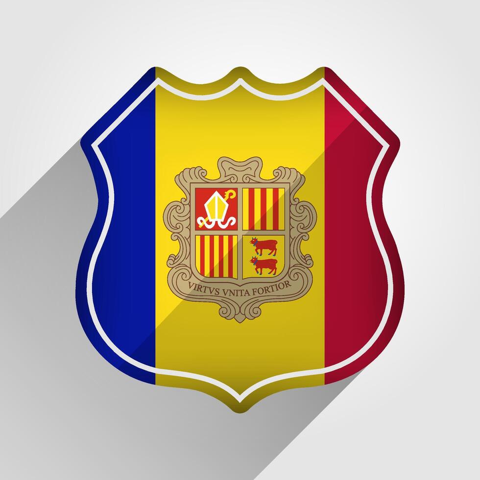 Andorra Flag Road Sign Illustration vector