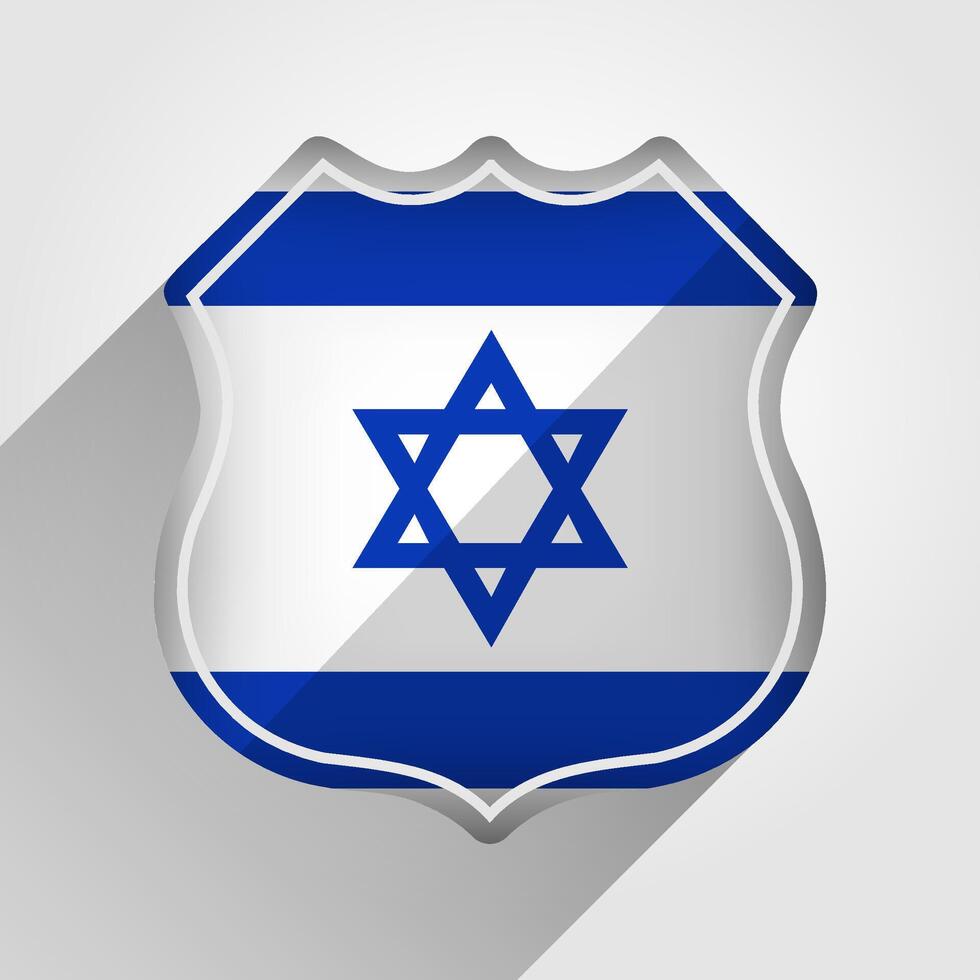 Israel Flag Road Sign Illustration vector