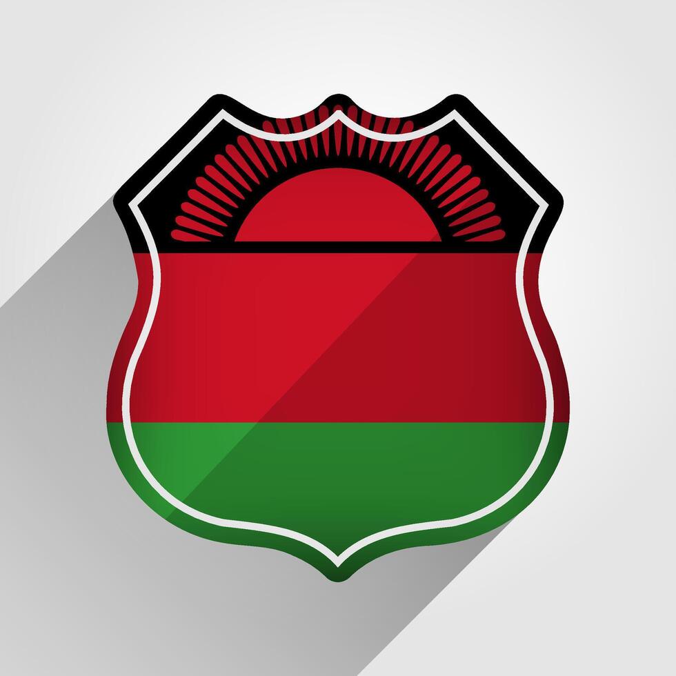 Malawi Flag Road Sign Illustration vector