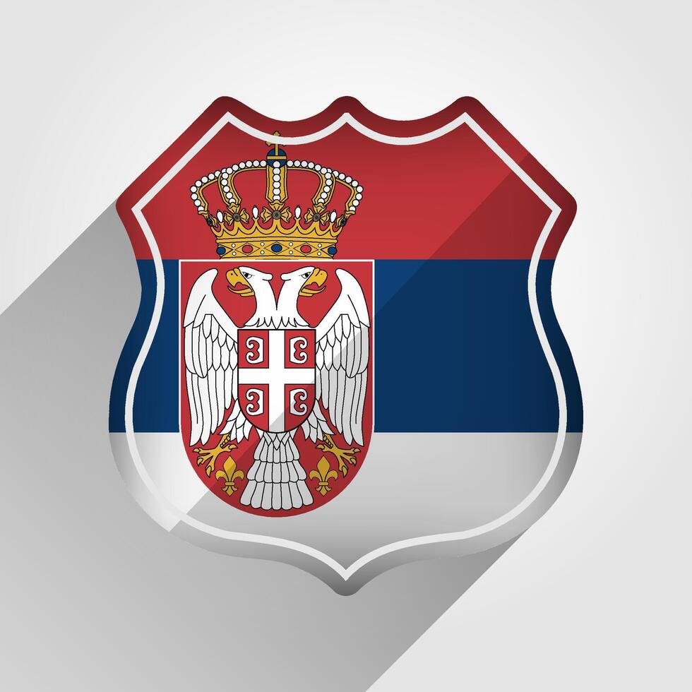 Serbia Flag Road Sign Illustration vector