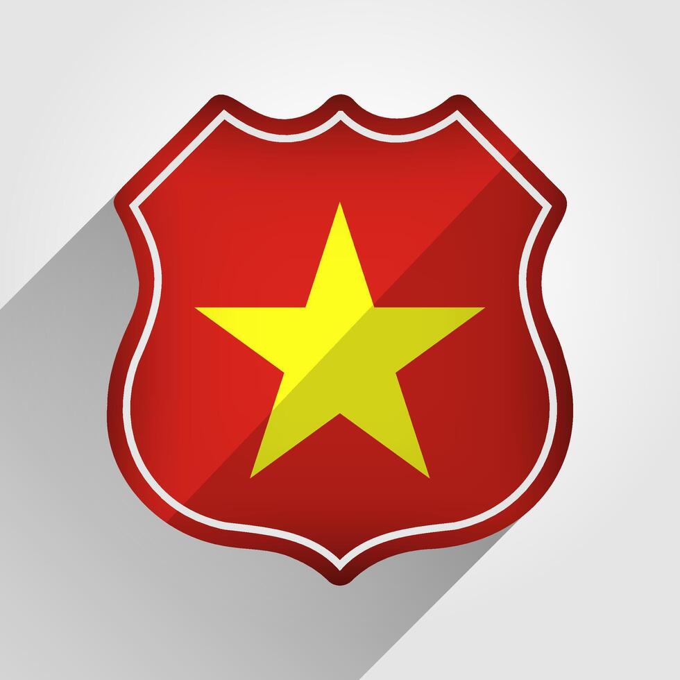 Vietnam Flag Road Sign Illustration vector