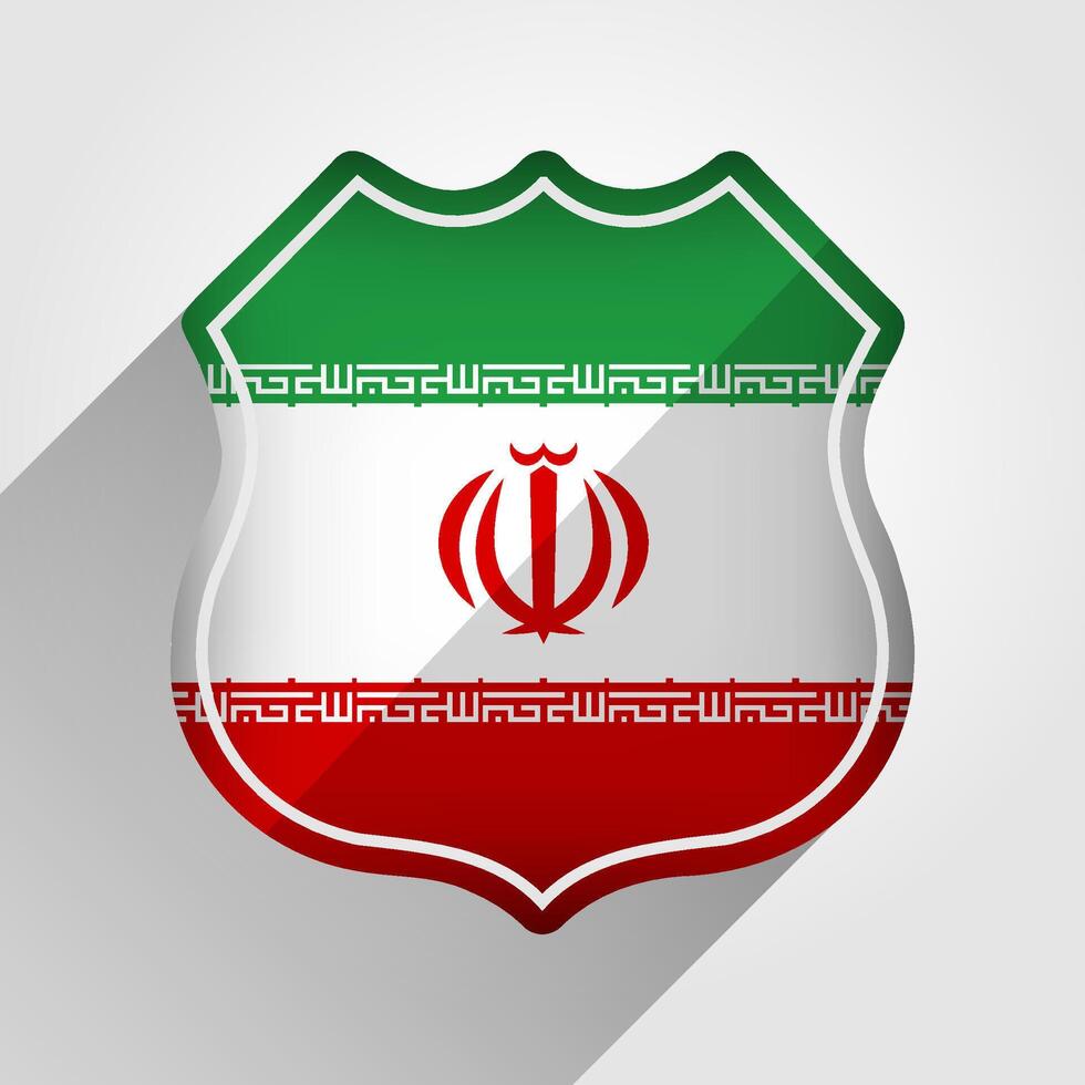 Iran Flag Road Sign Illustration vector