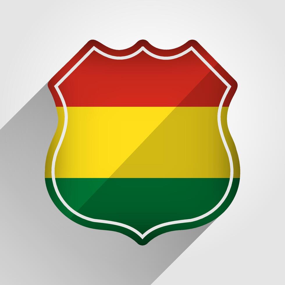 Bolivia Flag Road Sign Illustration vector