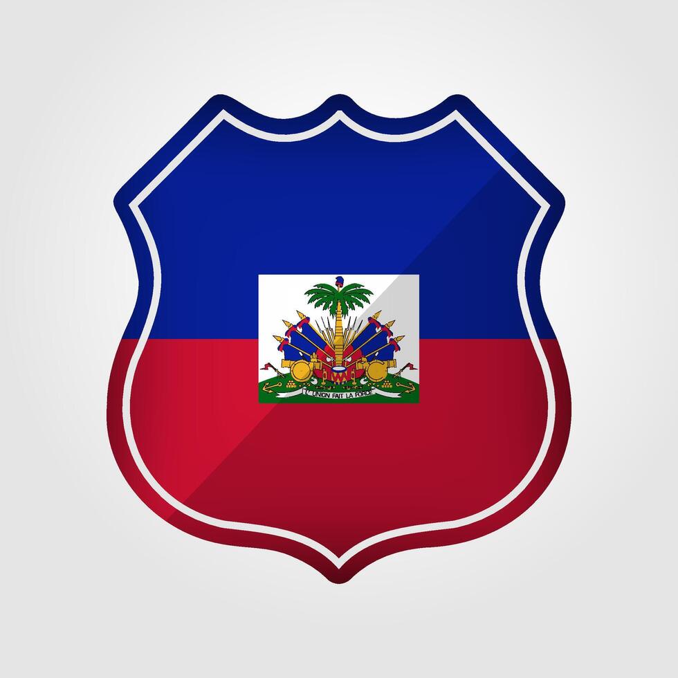 Haití bandera la carretera firmar ilustración vector