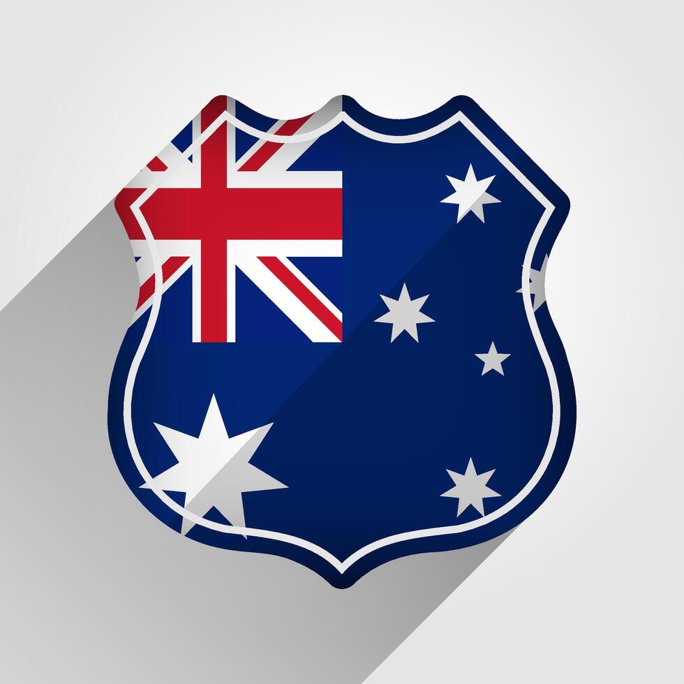 Australia bandera la carretera firmar ilustración vector
