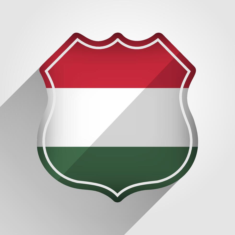 Hungary Flag Road Sign Illustration vector