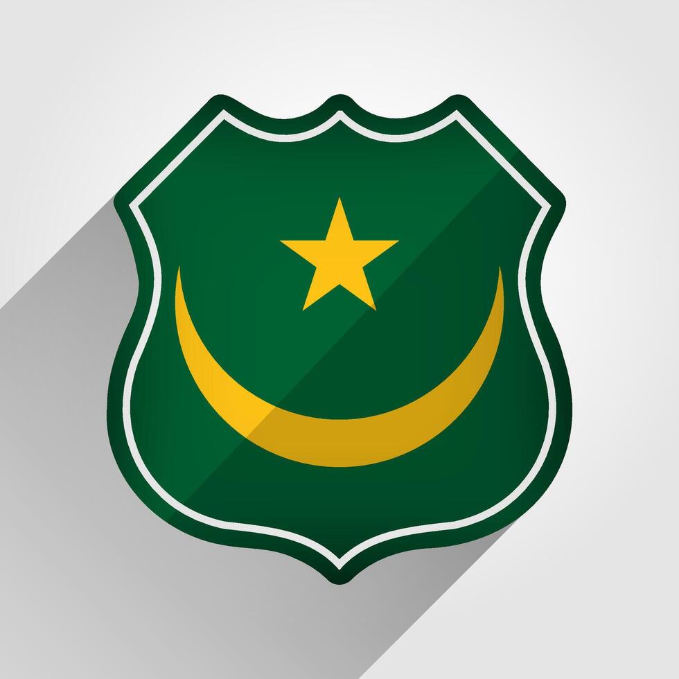 Mauritania Flag Road Sign Illustration vector